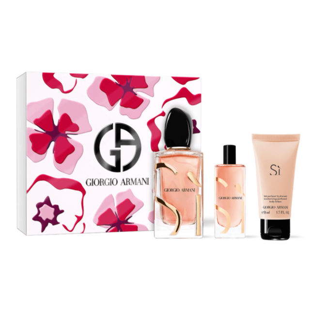 Armani - Sì | Coffret Eau de Parfum Intense avec son Vaporisateur de Sac et son Lait Parfumé