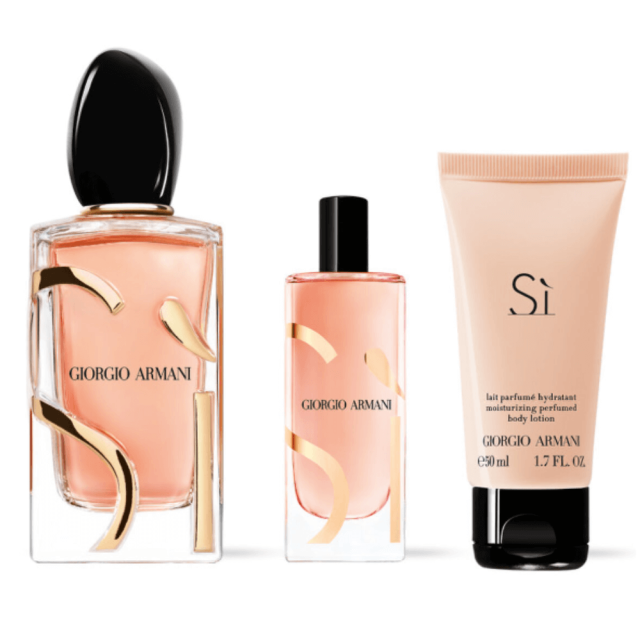 Armani - Sì | Coffret Eau de Parfum Intense avec son Vaporisateur de Sac et son Lait Parfumé