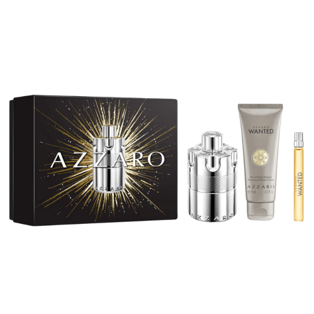 Azzaro - Azzaro Wanted | Coffret Eau de Parfum, son shampoing et vaporisateur de voyage