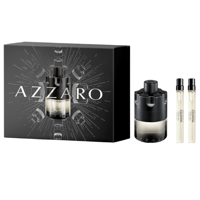 Azzaro - The Most Wanted | Coffret Eau de Toilette Intense et ses deux vaporisateurs de voyage