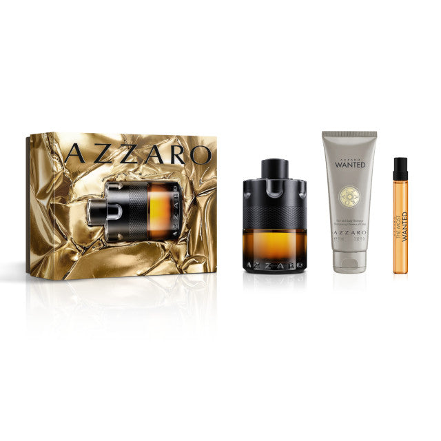 Azzaro - The Most Wanted | Coffret Parfum, vapo de voyage et gel douche cheveux & corps