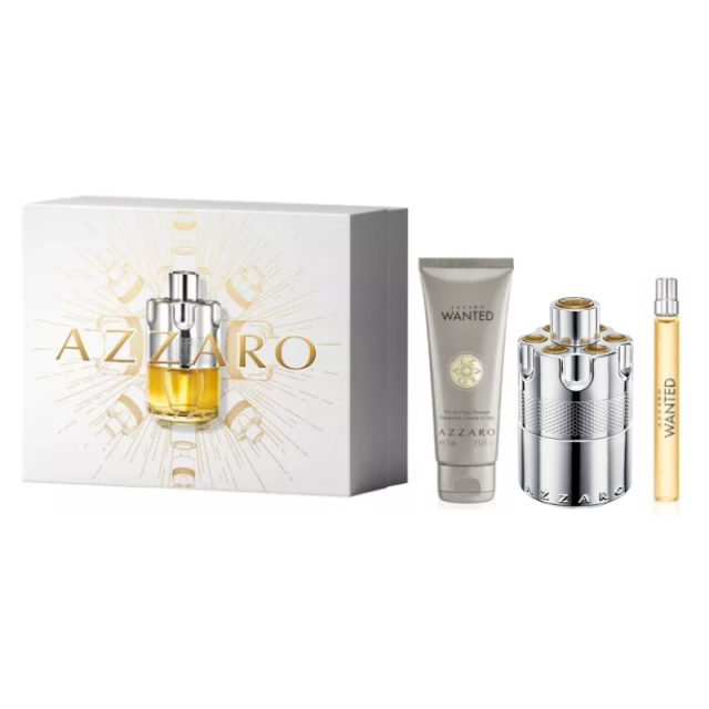 Azzaro - Azzaro Wanted | Coffret Eau de Parfum, shampoing et vaporisateur de voyage