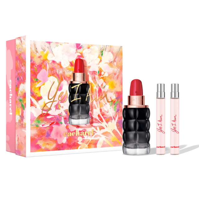 Cacharel - Yes I Am | Coffret Eau de Parfum et ses vaporisateurs de sac