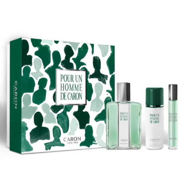 Caron - Pour un Homme | Coffret Eau de Toilette avec son déodorant et son vaporisateur de voyage