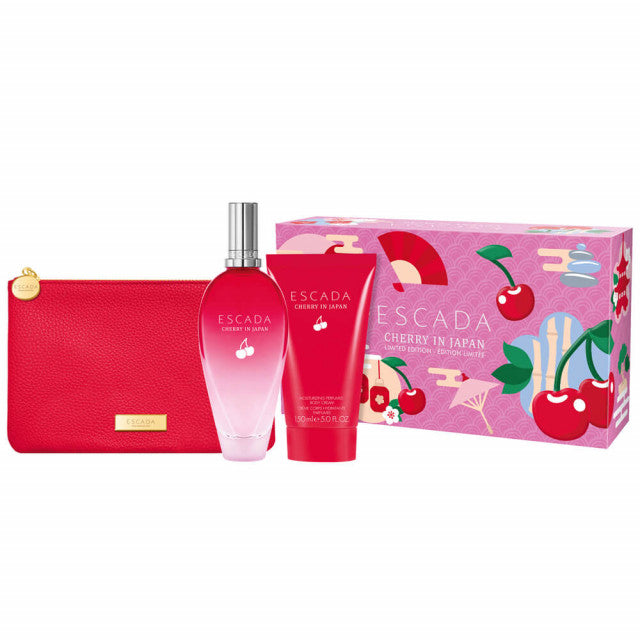 Escada - Cherry in Japan | Coffret Eau de Toilette avec son Lait Corps et sa Pochette