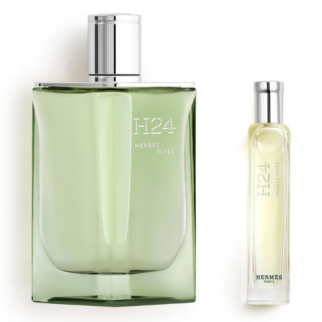 Hermès - H24 Herbes Vives | Coffret Eau de Parfum avec son vaporisateur de voyage