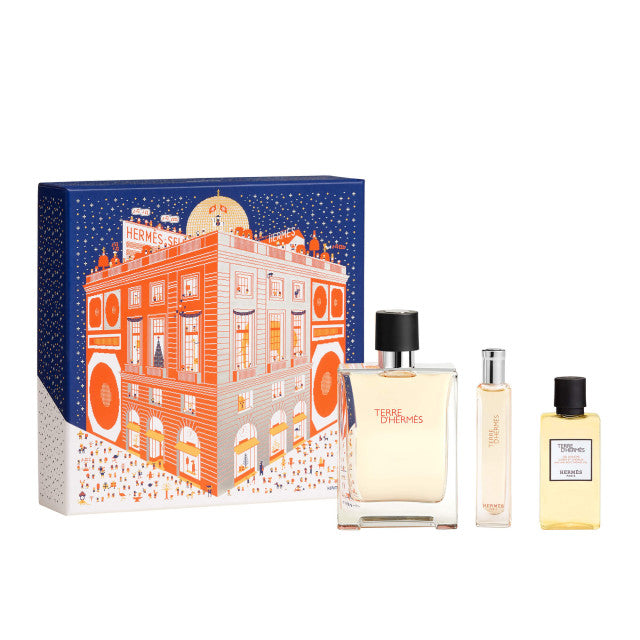 Hermès - Terre d'Hermès | Coffret Eau de Toilette avec son vaporisateur de voyage et son gel douche