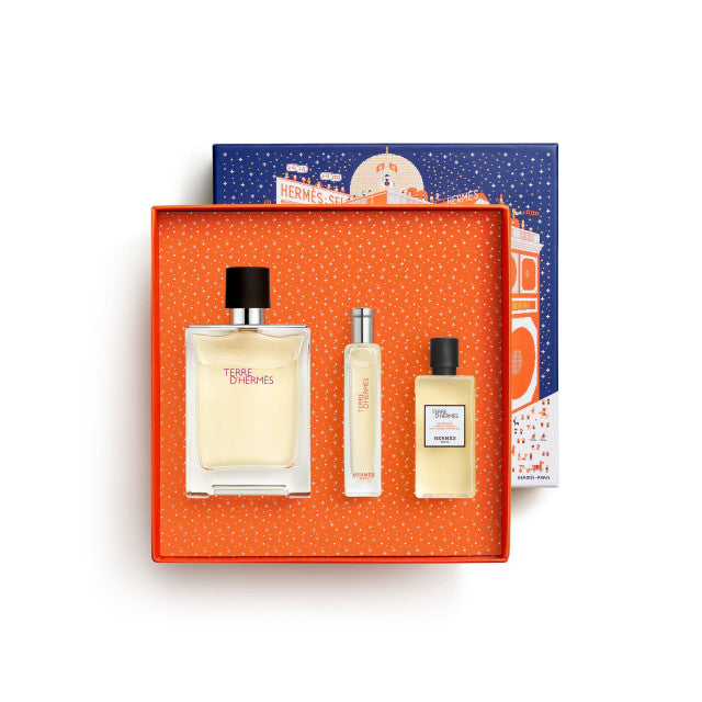Hermès - Terre d'Hermès | Coffret Eau de Toilette avec son vaporisateur de voyage et son gel douche