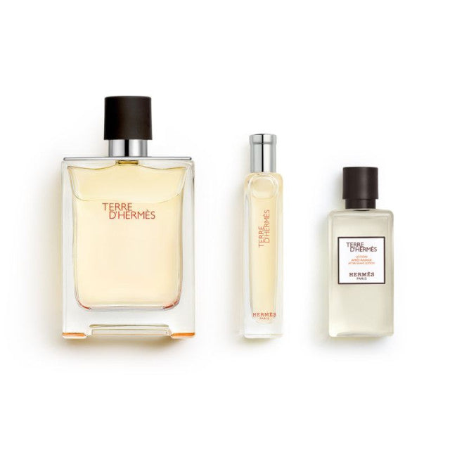 Hermès - Terre d'Hermès | Coffret Eau de Toilette avec son vaporisateur de voyage et sa lotion après-rasage