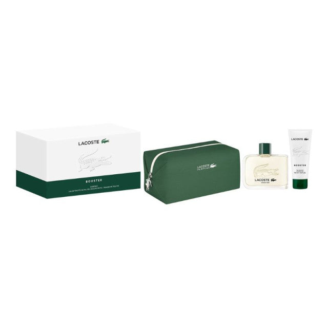 Lacoste - Booster | Coffret Eau de Toilette, gel douche et trousse de toilette