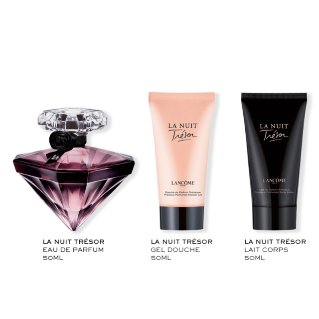 Lancôme - La Nuit Trésor | Coffret Eau de Parfum avec son Lait corps et son Gel douche - Édition limitée