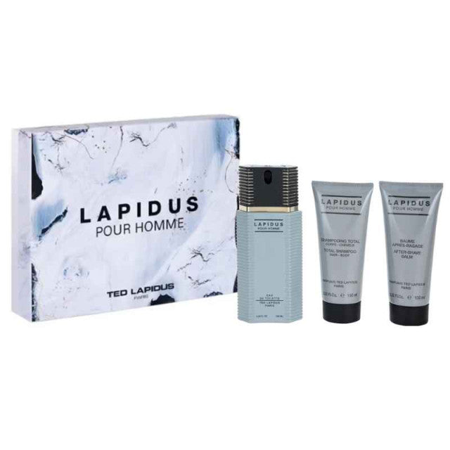 Ted Lapidus - Lapidus Homme | Coffret Eau de Toilette avec son gel douche et son baume après-rasage