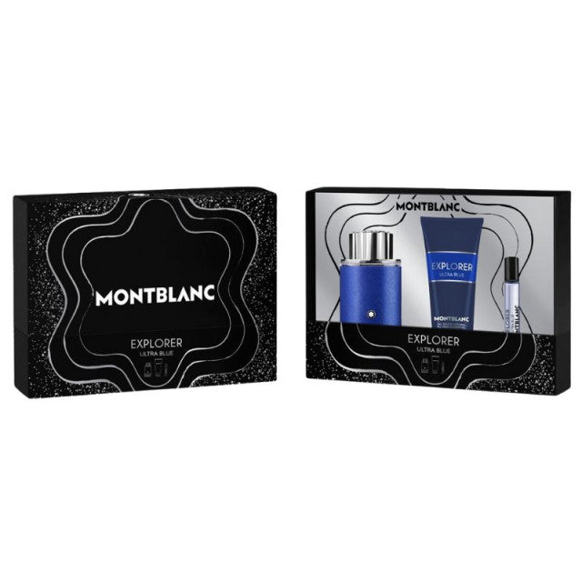 Montblanc - Explorer Ultra Blue | Coffret Eau de Parfum avec son vaporisateur de voyage et son gel douche