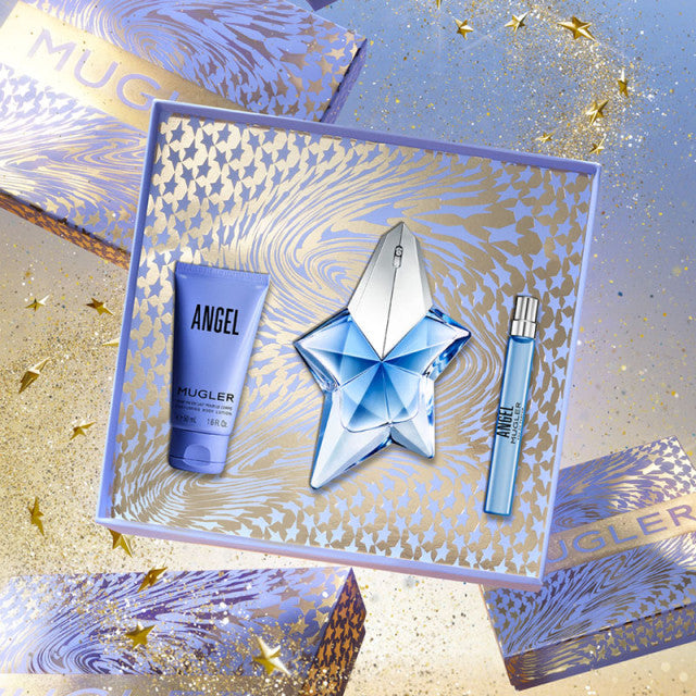 Mugler - Angel | Coffret Eau de Parfum avec son lait corps et son vaporisateur de sac