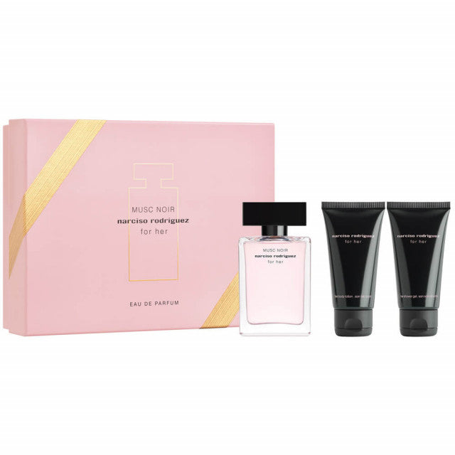 Narciso Rodriguez - For Her Musc Noir | Coffret Eau de Parfum avec son Lait Corps et son Gel Douche