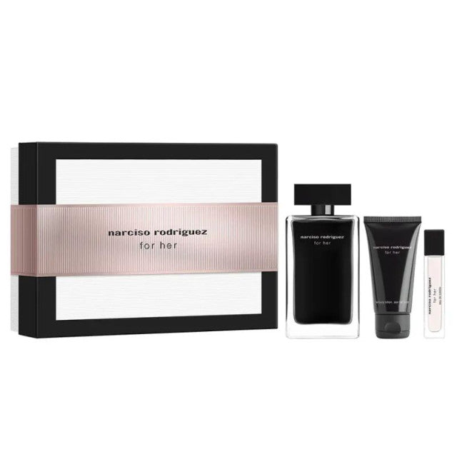 Narciso Rodriguez - For Her | Coffret Eau de Toilette, vaporisateur de sac et lait corps