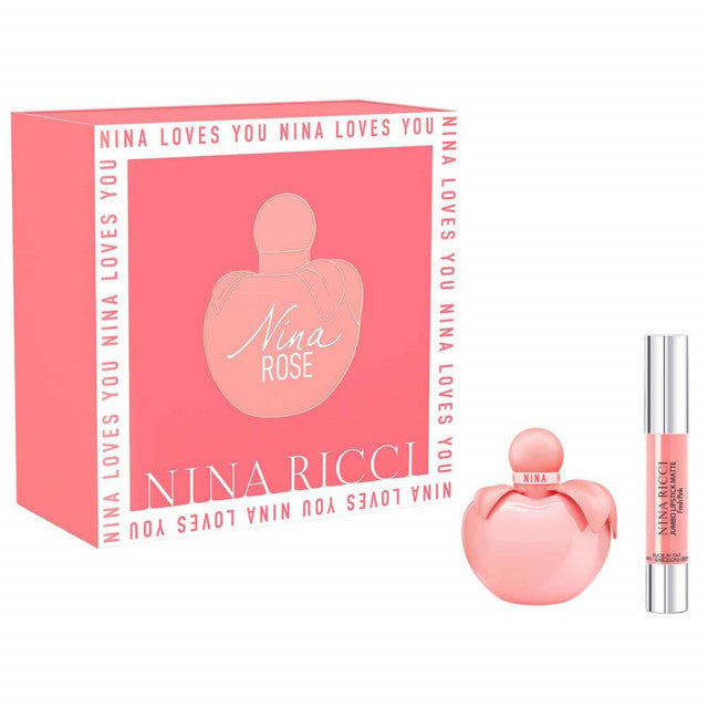 Nina Ricci - Nina Rose | Coffret Eau de Toilette et son Rouge à Lèvres Mat