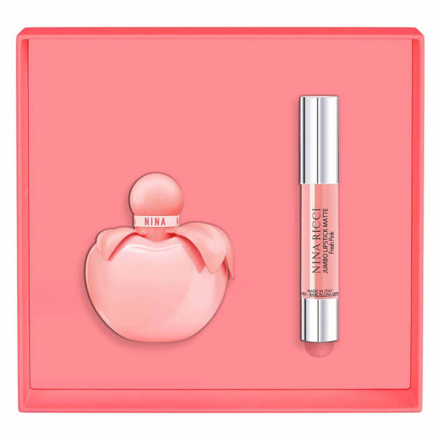 Nina Ricci - Nina Rose | Coffret Eau de Toilette et son Rouge à Lèvres Mat