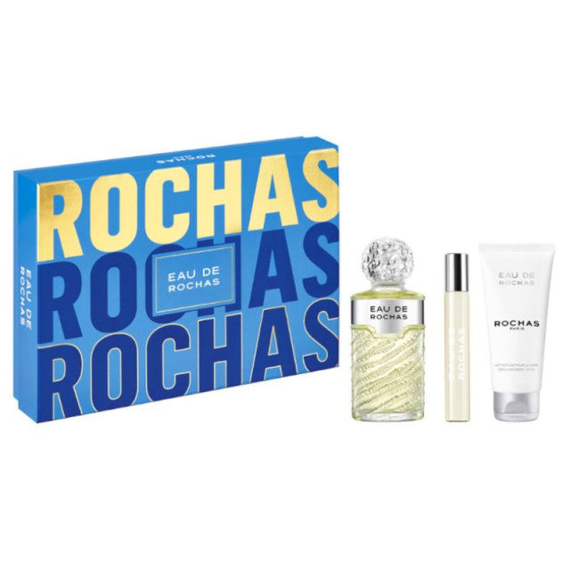 Rochas - Eau de Rochas | Coffret Eau de Toilette avec son vaporisateur de sac et son lait corps