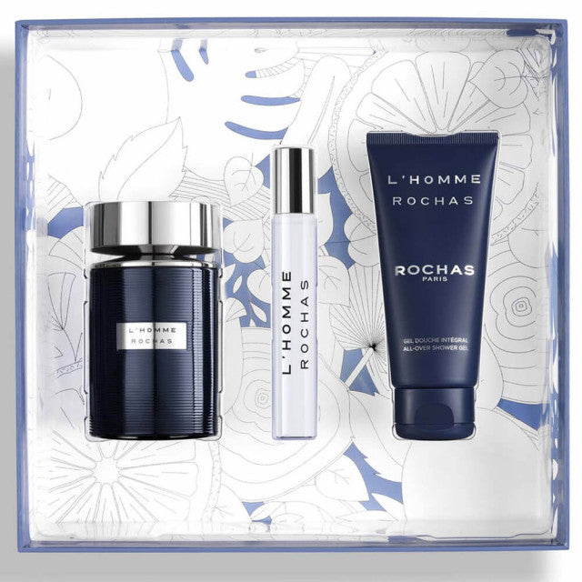 Rochas - L'Homme Rochas | Coffret Eau de Toilette avec son Vaporisateur de Voyage et son Gel Douche