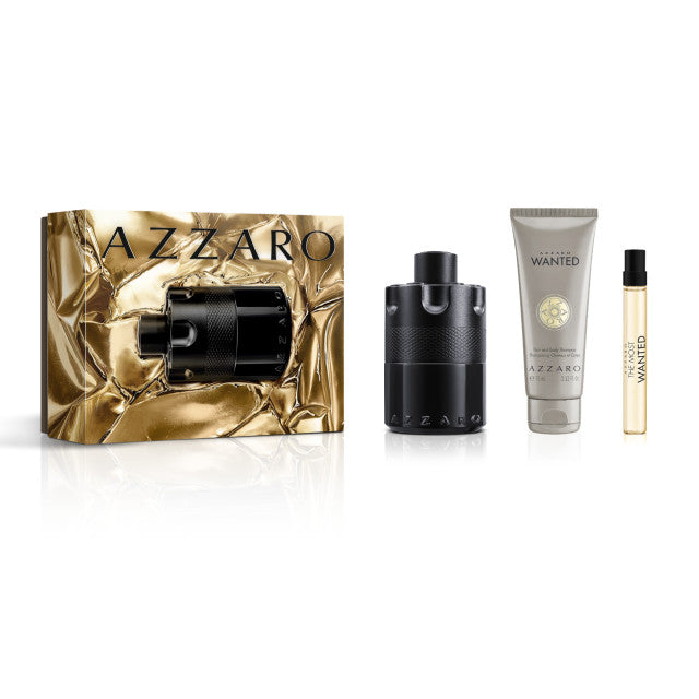 Azzaro - The Most Wanted | Coffret Eau de Parfum Intense avec son vaporisateur de voyage et son shampoing