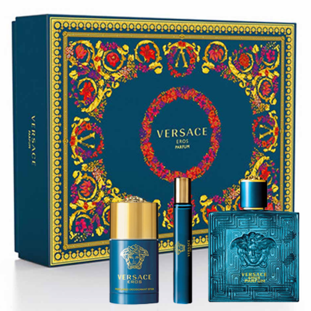 Versace - Eros | Coffret Parfum, vaporisateur de voyage et déodorant stick