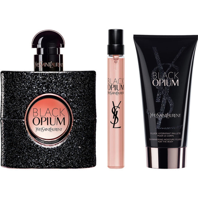 Yves St Laurent - Black Opium | Coffret Eau de Parfum, vaporisateur de sac et lait corps