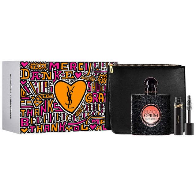 Yves St Laurent - Black Opium | Coffret Eau de Parfum avec son Mascara et sa Trousse