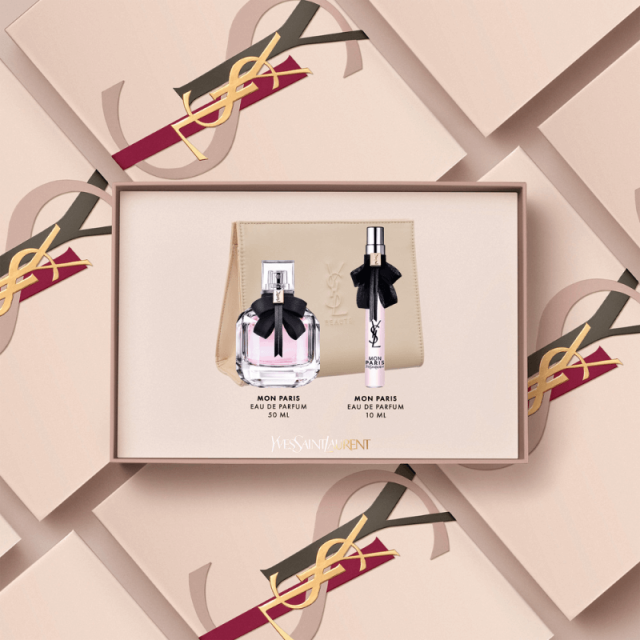 Yves St Laurent - Mon Paris | Coffret Eau de Parfum avec son vaporisateur de sac et sa trousse