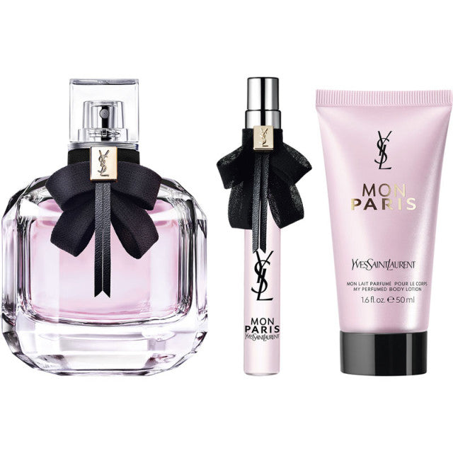 Yves St Laurent - Mon Paris | Coffret Eau de Parfum, vaporisateur de sac et lait parfumé