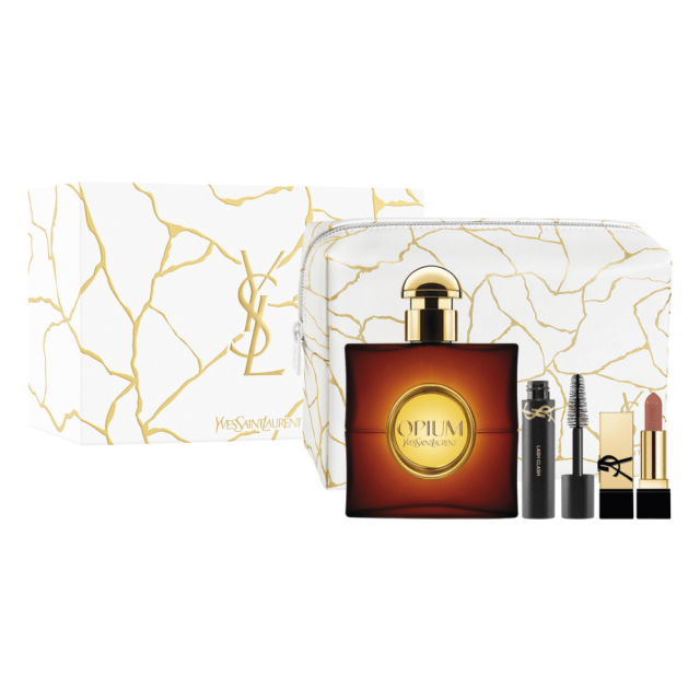 Yves St Laurent - Opium | Coffret Eau de Parfum avec son Mascara et son Rouge à Lèvres