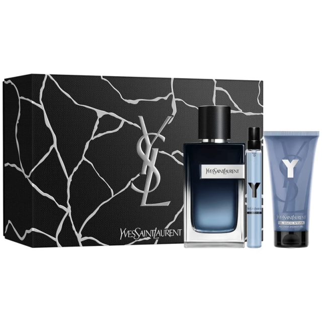 Yves St Laurent - Y pour Homme | Coffret Eau de Parfum, vaporisateur de voyage et gel douche