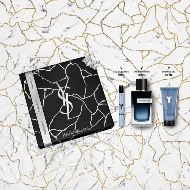 Yves St Laurent - Y pour Homme | Coffret Eau de Parfum, vaporisateur de voyage et gel douche